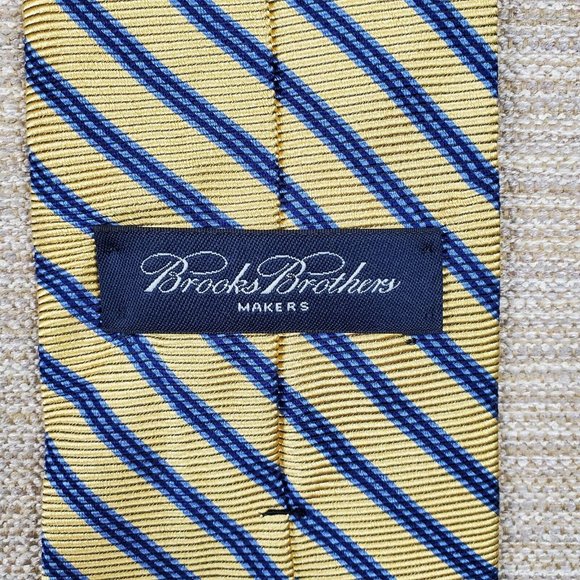 Brooks Brothers Mens Tie Striped USA Corporate Classicore Preppy Normcore - Picture 4 of 13